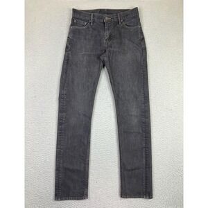 Levis 504 Jeans Mens 30x34 Gray Straight Denim Pants Charcoal Wash Casual